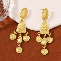  Bohemian style retro gold love temperament trend all-Purpose earrings ear stu..
