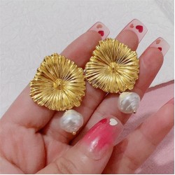  occidental style trend brief gold Pearl fashion high temperament personality ..