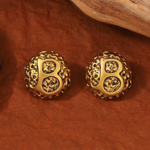  occidental style geometry Round retro high lovely temperament all-Purpose fashion personality earrings ear stud