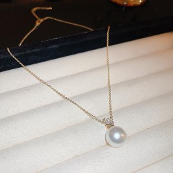 sweet brief zircon Pearl geometry necklace fashion all-Purpose temperament hig..