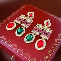 retro Chinese style diamond flowers Word silver earrings fashion samll tempera..