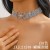   trend occidental style exaggerating multilayer fully-jewelled Rhinestone butterfly nec