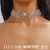   trend occidental style exaggerating multilayer fully-jewelled Rhinestone butterfly nec