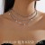 new brief diamond diamond chain multilayer splice necklace  all-Purpose temperament short