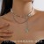 new brief diamond tassel chain multilayer splice necklace  all-Purpose temperament Rhi