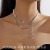 new brief diamond tassel chain multilayer splice necklace  all-Purpose temperament Rhi