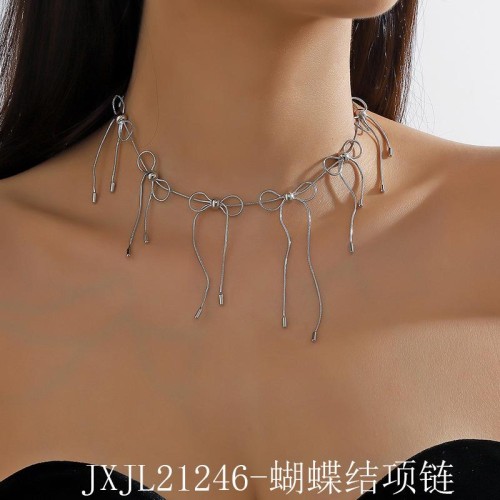 new brief diamond tassel chain multilayer splice necklace  all-Purpose temperament Rhines