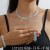   occidental style fashion claw chain Rhinestone weave style neckla