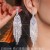  occidental style exaggerating super long fully-jewelled earrings diamond zircon chain e