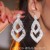 occidental style exaggerating fully-jewelled diamond geometry big earrings woman personality temperament