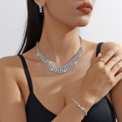 medium fashion fully-jewelled Rhinestone necklace  claw chain necklace bangle ..