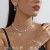  claw chain necklace zircon earrings bracelet set three clavicle chain