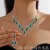  occidental style  fully-jewelled crystal necklace earrings set  color more color two