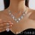 occidental style  fully-jewelled crystal necklace earrings set  color more color two