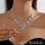  occidental style  fully-jewelled crystal necklace earrings set  color more color two