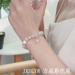 spring summer sweet color square crystal bracelet handmade production beads el..