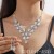  occidental style crystal necklace earrings two set fashion high-end color necklace earrings