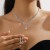  claw chain necklace earrings set drop chain clavicle chain