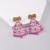 christmas handmade beads Earring Pearl colorful diamond bow christmas tree head earrings