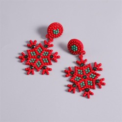 occidental style christmas snowflake earrings fashion Alloy earring diamond la..
