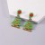 occidental style creative fashion Alloy beads christmas tree earrings Earring