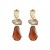 occidental style wind same style high exaggerating geometry loveU earring temperament all-Purpose fashion retro Ea