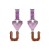 occidental style wind same style high exaggerating geometry loveU earring temperament all-Purpose fashion retro Ea