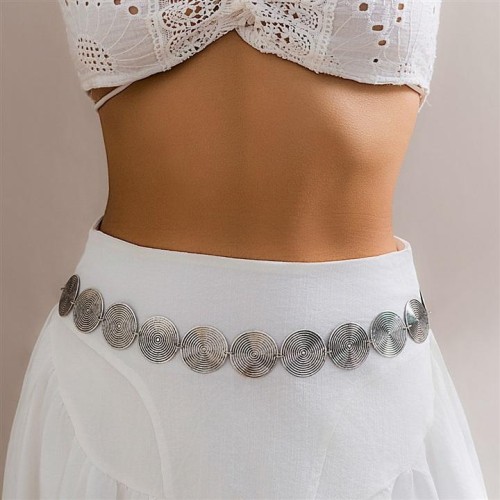 occidental style  retro ethnic style geometry pattern chain woman  fashion Metal chain chain