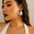 occidental style  fashion Metal Peach heart love ear stud  retro all-Purpose Stripe Earring
