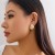 occidental style  fashion Metal Peach heart love ear stud  retro all-Purpose Stripe Earring
