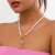 occidental style samll beads chain brief love all-Purpose imitate Pearl necklace