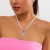 occidental style samll beads chain brief love all-Purpose imitate Pearl necklace