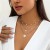 occidental style  black wind Metal sequin chain woman  brief imitate Pearl geometry necklace