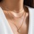 occidental style  black wind Metal sequin chain woman  brief imitate Pearl geometry necklace