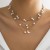 occidental style  black wind Metal sequin chain woman  brief imitate Pearl geometry necklace