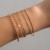 occidental style  brief Metal chain  fashion lady gold bracelet set