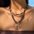 occidental style  retro new medium turquoise beads  Metal feather necklace