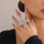 occidental style  exaggerating wind Metal big love ring  fashion personality pattern cross