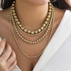 occidental style  punk wind multilayer beads necklace  personality exaggeratin..