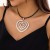 occidental style  exaggerating Metal big love necklace  twining velvet Peach heart