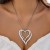 occidental style  exaggerating Metal big love necklace  twining velvet Peach heart