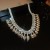 occidental style exaggerating square diamond tassel necklace fashion clavicle chain samll high