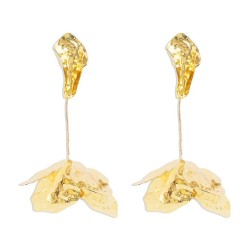 E long style three-dimensional flowers earrings  occidental style exaggerating..