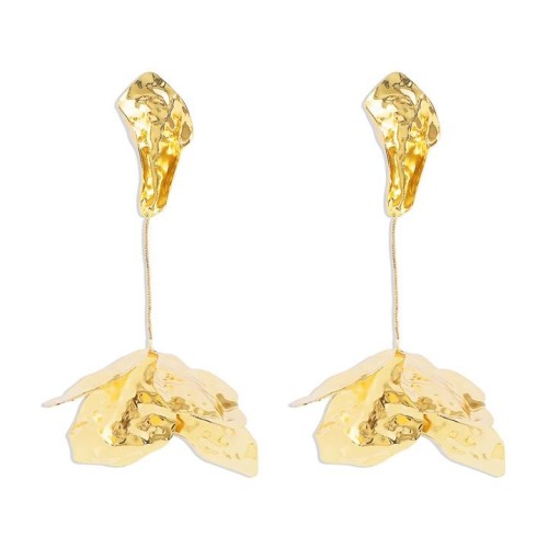 E long style three-dimensional flowers earrings  occidental style exaggerating pattern wind earring woman