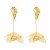 E long style three-dimensional flowers earrings  occidental style exaggerating pattern wind earring woman