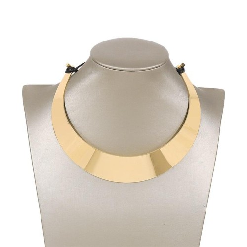 occidental styleR clavicle chain belt exaggerating Metal necklace  head punk Street Snap Collar