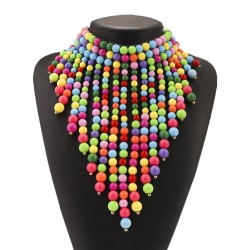 Bohemia exaggerating exotic customs multilayer tassel necklace  ethnic style c..