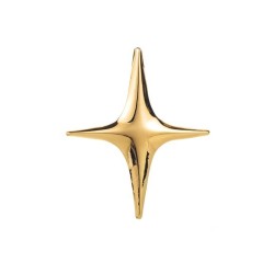 stainless steel gold surface cross Metal brooch  samll personality trend high ..