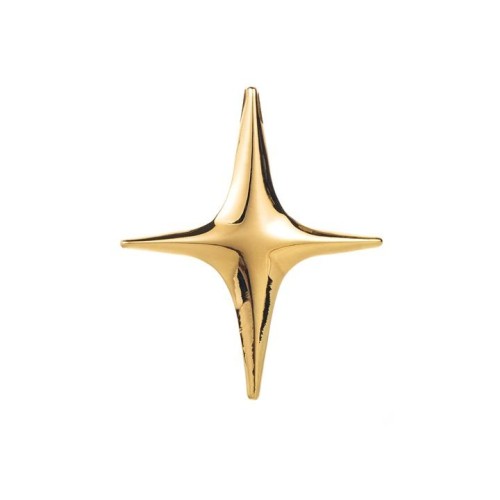 stainless steel gold surface cross Metal brooch  samll personality trend high woman
