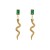 E occidental style fashionI windk snake earrings  stainless steel exaggerating Metal personality animal earrin